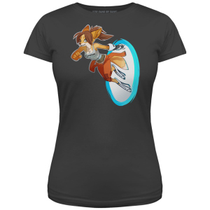 Футболка Valve Portal Fox Chell Charcoal, Woman L