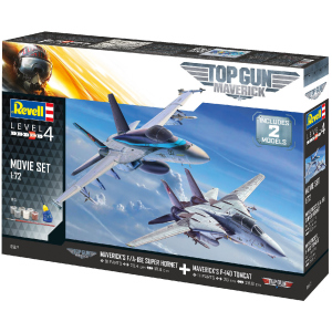 Збірна модель Revell Винищувачі F-14 та F/A-18E з фільму Top Gun. Масштаб 1:72 (RVL-05677) (4009803056777) краща модель в Дніпрі