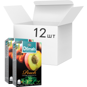 хороша модель Упаковка чаю чорного пакетованого Dilmah Персик 12 шт по 20 пакетиків (19312631142256)
