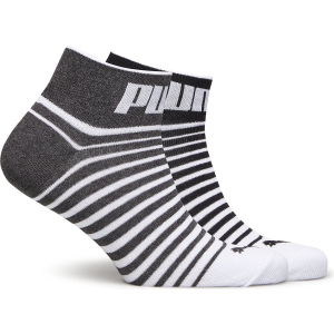 Набір шкарпеток Puma Unisex Quarter 2p 101002001-022 35-38 р 2 пари Сірий/Чорний/Білий (8718824798486)