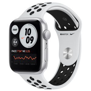 Смарт-часы Apple Watch SE Nike GPS 44mm Silver Aluminum Case with Pure Platinum/Black Nike Sport Band (MYYH2UL/A) в Днепре