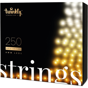 Світлодіодна Smart LED гірлянда Twinkly Strings AWW 250, BT+WiFi, Gen II, IP44, чорний кабель (TWS250GOP-BEU) в Дніпрі