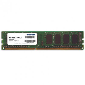 Модуль памяти PATRIOT 8GB [1x8GB 1600MHz DDR3] (PSD38G16002S) (F00152406) лучшая модель в Днепре