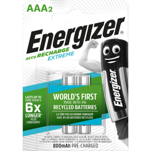 Акумулятор Energizer Extreme AAA 800 мАг 2 шт (7638900416862) ТОП в Дніпрі