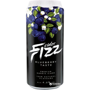 Упаковка сидру Fizz Blueberry 4% 0.5 л x 24 банки (4740098079309) краща модель в Дніпрі