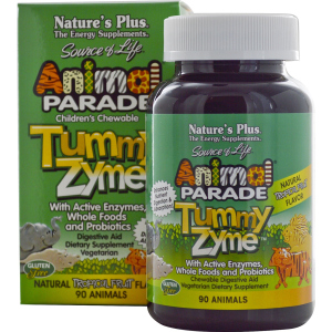 Комплекс Natures Plus Animal Parade Tummy Zyme для улучшения пищеварения Тропический фрукт 90 жевательных таблеток (97467299474) ТОП в Днепре