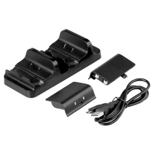 Зарядная Станция Dobe Xbox One Dual Charging Dock Black + 2 Аккумулятора