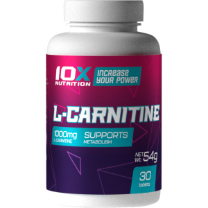 Жироспалювач 10X Nutrition L-Carnitine 30 таблеток (525272730764) в Дніпрі