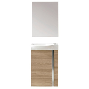 Комплект мебели ROYO Elegance 45 Pack с тумбой и умывальником 45 см + зеркало 45х60 см Sandy Walnut 122913 лучшая модель в Днепре