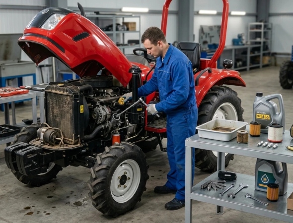Обслуговування китайського мінітрактора: регламент на 50/100/250 мотогодин і типові помилки